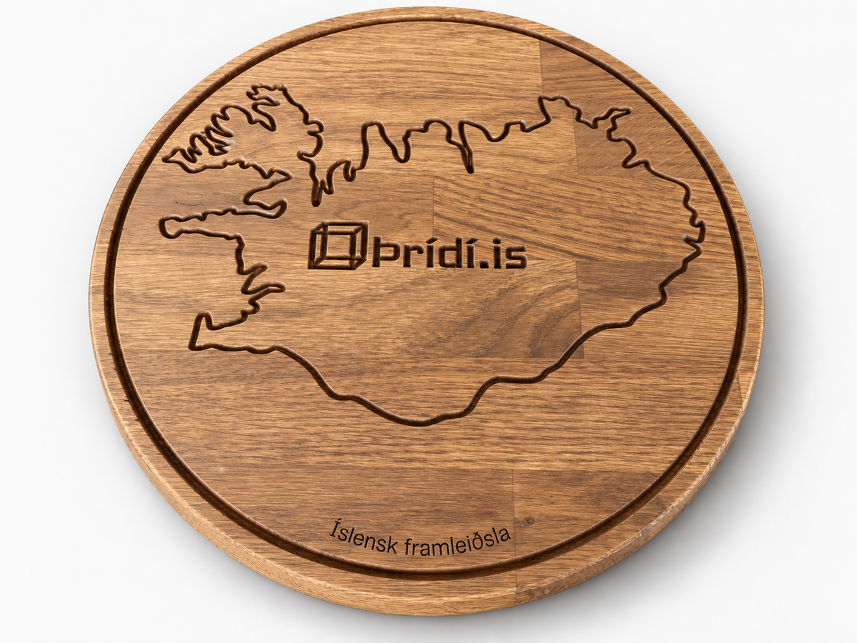 Laufabrauðsskurðarbretti úr eik.